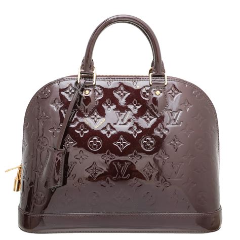 louis vuitton alma pm vernis amarante|authentic Louis Vuitton Alma pm.